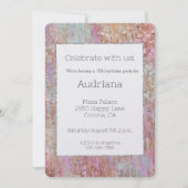 Eenhoorn Glitzy Roos Gouden Glitter Sparkle Verjaa Kaart (Voorkant)