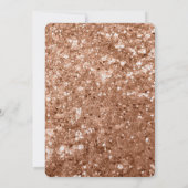 Eenhoorn Glitzy Roos Gouden Glitter Sparkle Verjaa Kaart (Achterkant)