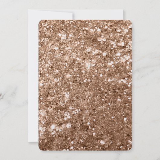 Eenhoorn Glitzy Roos Gouden Glitter Sparkle Verjaa Kaart (Achterkant)