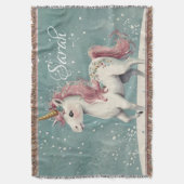 Eenhoorn gooien Deken (Voorkant Verticaal)