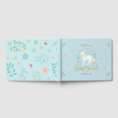  eenhoorn gouden glitter Baby shower Gastenboek (Volledig)