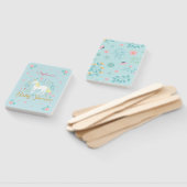  eenhoorn gouden glitter Baby shower Handwaaier (Niet-gemonteerd)