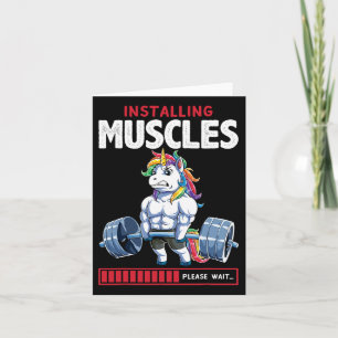 Eenhoorn Grappig Bodybuilding Flexcorn Humor Gym S Kaart