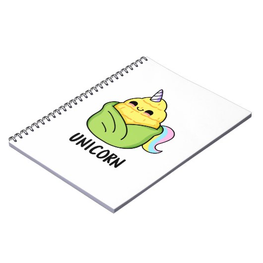 Eenhoorn Grappige Baby Maïs Woordspeling Notitieboek (Linkerzijde)
