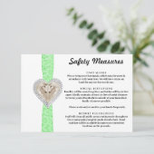 Eenhoorn Groen Kant Veiligheidsmaatregelen Informatiekaartje (Staand voorkant)