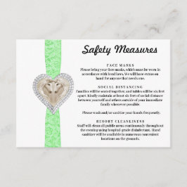 Eenhoorn Groen Kant Veiligheidsmaatregelen Informatiekaartje