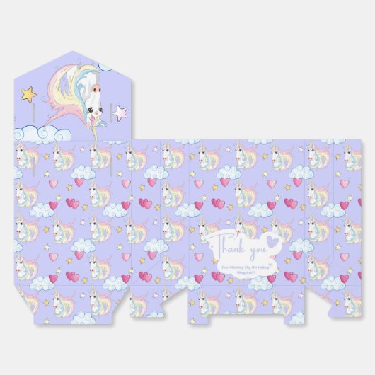 eenhoorn gunstbox bedankdoosjes (Ongevouwen)