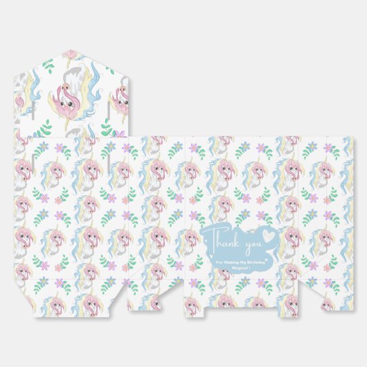 eenhoorn gunstbox bedankdoosjes (Ongevouwen)