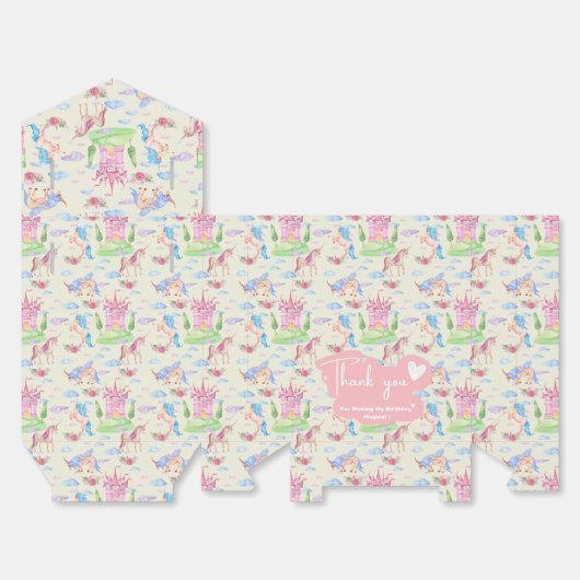eenhoorn gunstbox bedankdoosjes (Ongevouwen)