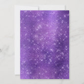 Eenhoorn Halloween Floral Paarse Sparkle Verjaarda Kaart (Achterkant)