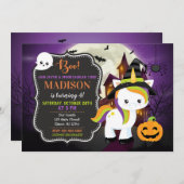 Eenhoorn Halloween Verjaardag Uitnodiging (Voorkant / Achterkant)