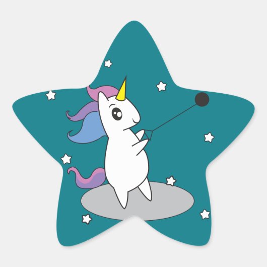 Eenhoorn Hammer Gooi Stickers (Voorkant)