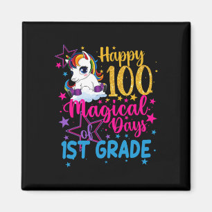 Eenhoorn Happy 100 magische dagen van de 1e klas Magneet