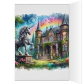 Eenhoorn Happy Birthday Friend Wenskaart (Binnen (Links))