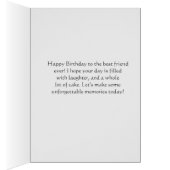 Eenhoorn Happy Birthday Friend Wenskaart (Binnen (Rechts))