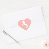 Eenhoorn Hart Pastel Roze Sinaasappel Kleur Party  Sticker (Envelop)