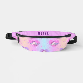 Eenhoorn Harten Fanny Pack - roze & paarse Heuptasje