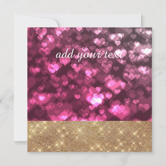 Eenhoorn Harten Roze Baby Girl Douche Uitnodiging (Achterkant)