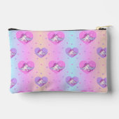 Eenhoorn Harten, roze & paarse potlood of toiletar Etui (Achterkant)