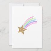 Eenhoorn Head Gold Rainbow Glitter Girl Verjaardag Kaart (Achterkant)