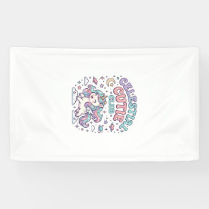 Eenhoorn Hemels Mutsy Club Retro Stijl Product G Spandoek