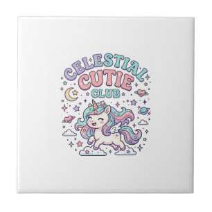 Eenhoorn Hemels Mutsy Club Retro Stijl Product G Tegeltje