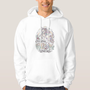 Eenhoorn Hemelse Bloei Eenhoorn Premium Vector Typ Hoodie