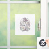 Eenhoorn Hemelse Bloei Eenhoorn Premium Vector Typ Raamsticker (Huis)