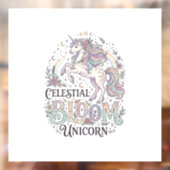 Eenhoorn Hemelse Bloei Eenhoorn Premium Vector Typ Raamsticker (Vel 2)