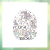 Eenhoorn Hemelse Bloei Eenhoorn Premium Vector Typ Raamsticker (Vel 3)