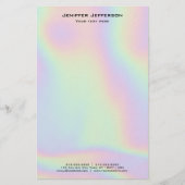 Eenhoorn holografisch briefpapier (Voorkant)