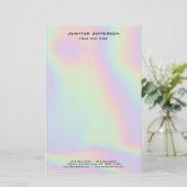 Eenhoorn holografisch briefpapier (Staand voorkant)