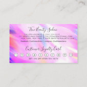 Eenhoorn Holografische Dikke Glitter Druppelt Loya Klantenkaartje (Achterkant)