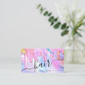 Eenhoorn Holografische Dikke Glitter Drupt Haar Visitekaartje (Staand voorkant)