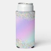 Eenhoorn holografische glitter seltzer blikjeskoeler (Seltzer Achterkant)