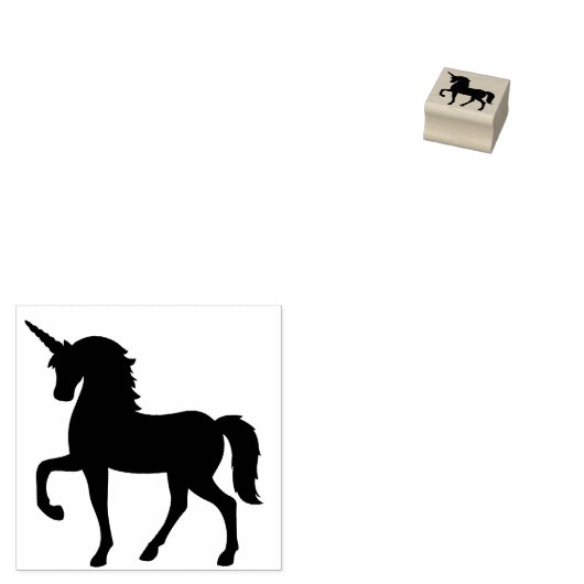 Eenhoorn Hout Kunststempel Rubberstempel (Gestempeld)