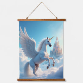 Eenhoorn Hout Topped Wall Tapestry One Panel Hangend Wandkleed