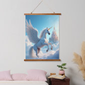 Eenhoorn Hout Topped Wall Tapestry One Panel Hangend Wandkleed (Slaapkamer)