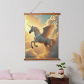 Eenhoorn Hout Topped Wall Tapestry One Panel Hangend Wandkleed (Slaapkamer)