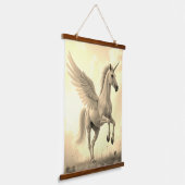 Eenhoorn Hout Topped Wall Tapestry One Panel Hangend Wandkleed (Gebogen)