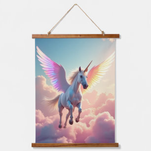 Eenhoorn Hout Topped Wall Tapestry One Panel Hangend Wandkleed