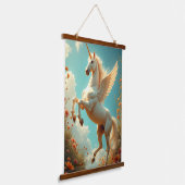 Eenhoorn Hout Topped Wall Tapestry One Panel Hangend Wandkleed (Gebogen)