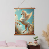 Eenhoorn Hout Topped Wall Tapestry One Panel Hangend Wandkleed (Slaapkamer)