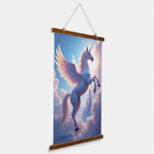 Eenhoorn Hout Topped Wall Tapestry One Panel Hangend Wandkleed (Gebogen)
