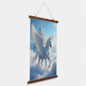 Eenhoorn Hout Topped Wall Tapestry One Panel Hangend Wandkleed (Gebogen)