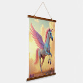 Eenhoorn Hout Topped Wall Tapestry One Panel Hangend Wandkleed (Gebogen)