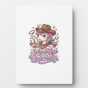 Eenhoorn Howdy Eenhoorn Cadeau Idee Sticker en Shi Fotoplaat
