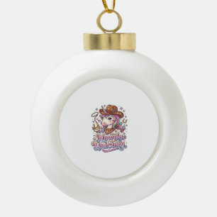 Eenhoorn Howdy Eenhoorn Cadeau Idee Sticker en Shi Keramische Bal Ornament