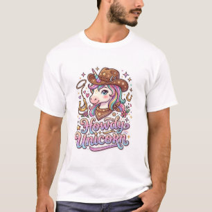 Eenhoorn Howdy Eenhoorn Cadeau Idee Sticker en Shi T-shirt