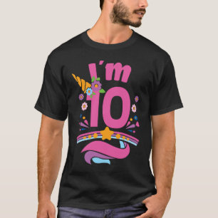 Eenhoorn Ich Bin 10 Jaar Oud Meisje Verjaardagsfee T-shirt